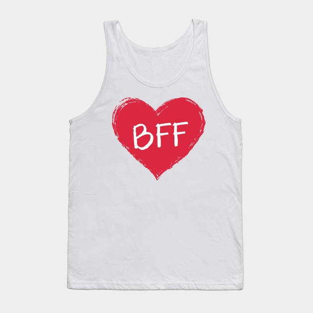 Best Friends Forever Heart Each Other Tank Top by RetroColors